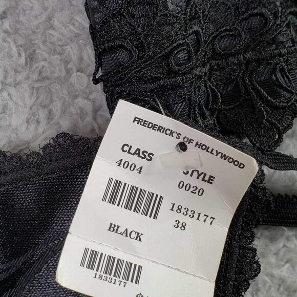 Fredricks of Hollywood Black Corset Lace Up Satin 38 Goth Fairy New Victorian - Picture 10 of 13